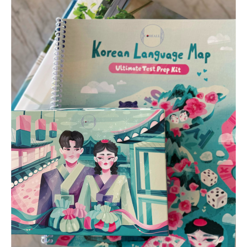 (3. TRINITY SET - ENHANCED) Korean Language Map + Hangul & Survival Korean Flashcards - Learn Korean with 100-Minute Master Orientation Video Lesson & Complementary Korean Language Worksheets, K-Drama Gift Idea